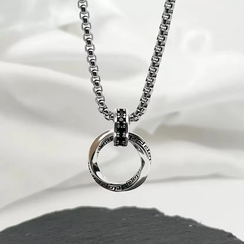 925 Sterling Silver Chain Necklace Men - Neue 925 Sterling Silber Halskette Vintage