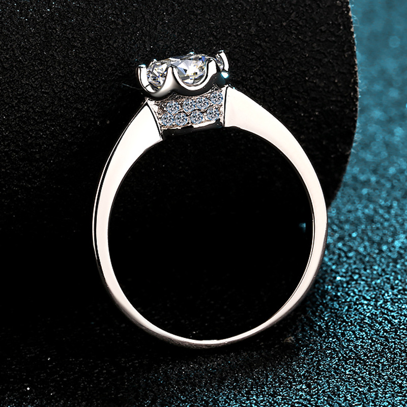 Moissanite Engagement Ring 1 Carat - Exquisiter Platinring PT950 mit 1 Karat