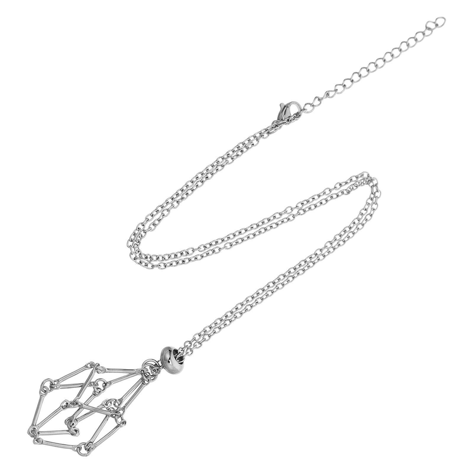 Edelstahl-Kristallkäfig-Halske – Crystal Pendant Necklace Natural Stone Bewertung und Preis