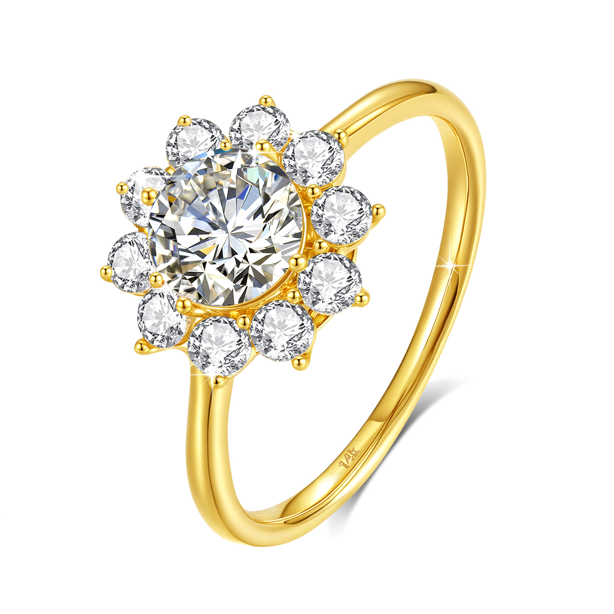 Szjinao 100% Echtes 14k Gold B – Moissanite Engagement Ring 1 Carat Bewertung und Preis