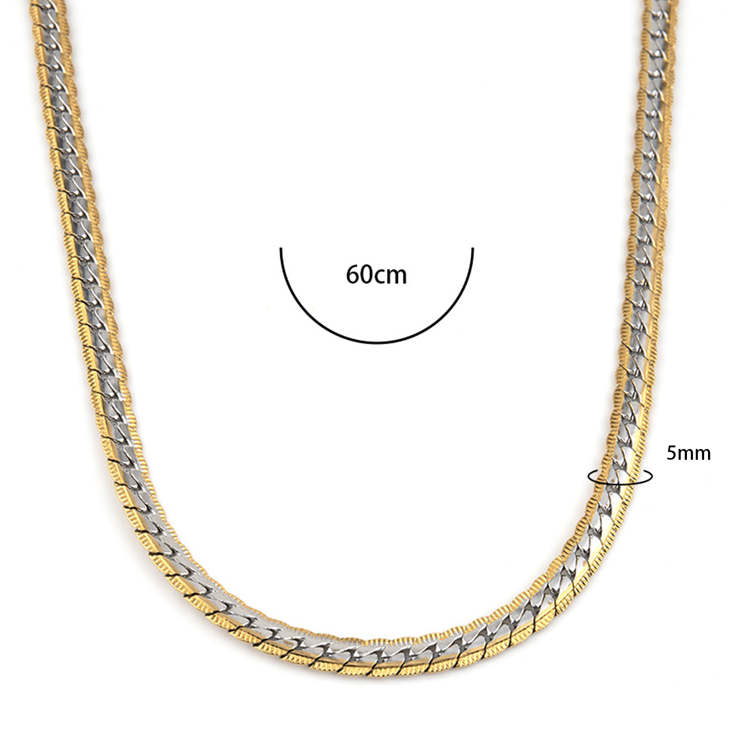 316L Edelstahl Zweifarbige Pan – Cuban Link Chain 12Mm Bewertung und Preis